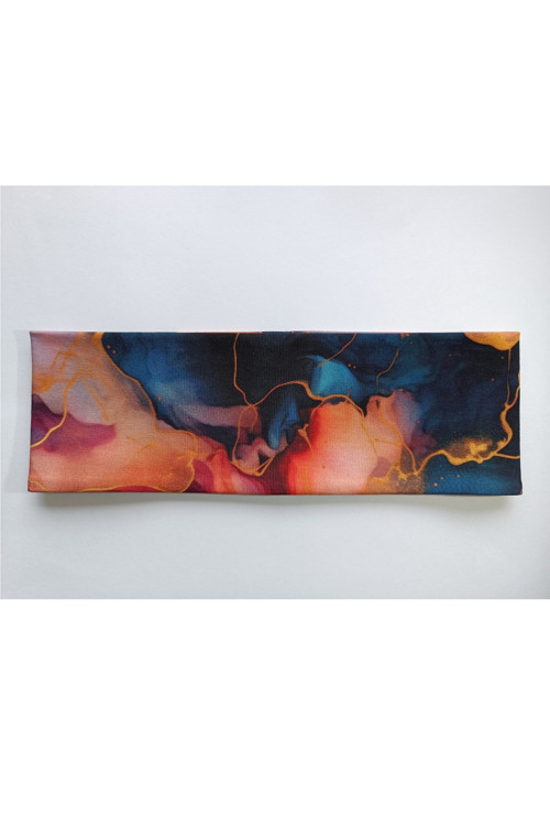 Bavlněná čelenka "Mramorová záře", vel. 54-58cm