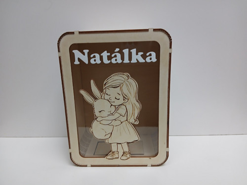 Dětská pokladnička holčička a zajíček