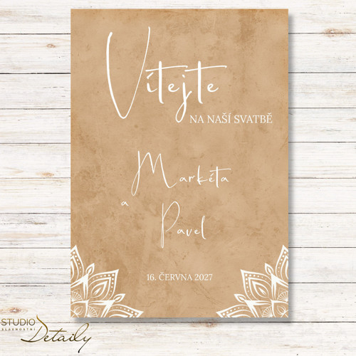 Uvítací cedule - Boho elegance