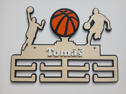 Věšák na medaile basketbal