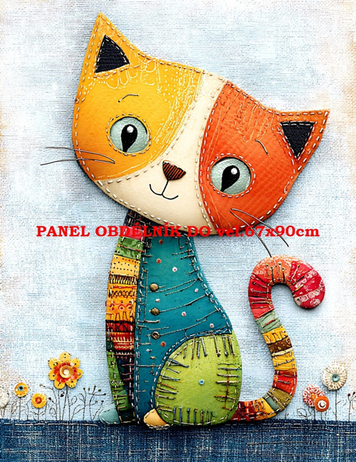 Bavlněný panel 7x10 cm