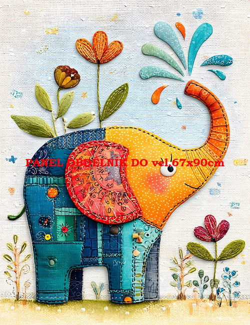 Bavlněný panel 7x10 cm