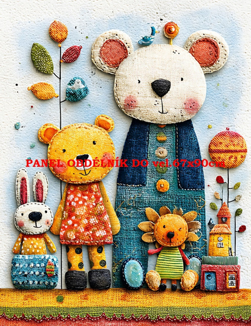 Bavlněný panel 7x10 cm — foto 1