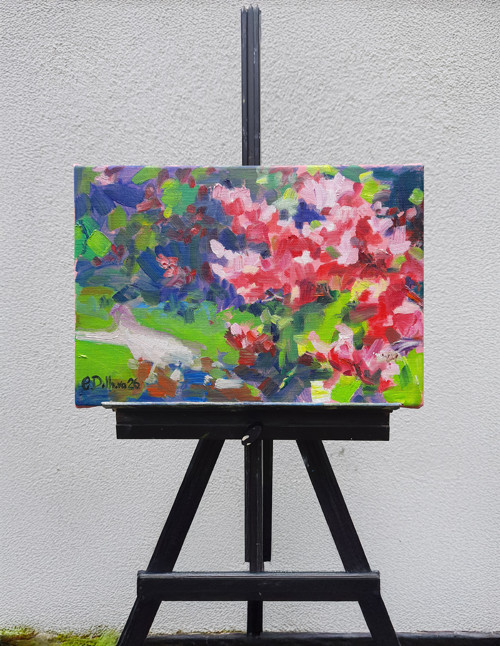 Olejobraz "Kaštan v parku" - 20x30 cm
