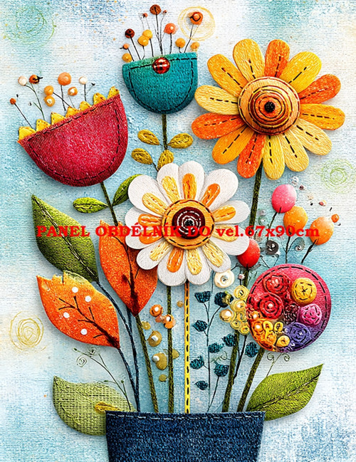 Bavlněný panel 7x10 cm