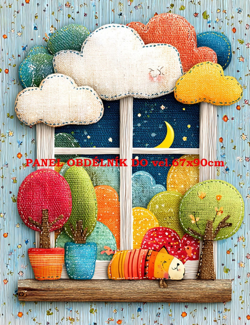 Bavlněný panel 7x10 cm
