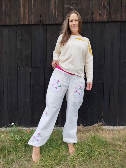 Kalhoty s loukou L-XL