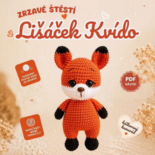 Digitální návod na háčkování – Lišáček Kvído (PDF)