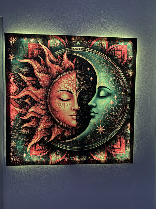 Designový podsvícený LED obraz na plátně 50x50 cm