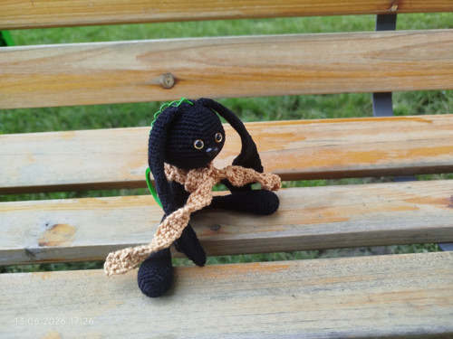 HANDMADE Amigurumi Bunny Rabbit Keychain 6"