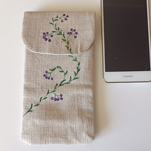 Obal na mobil / brýle - Fialové bobule