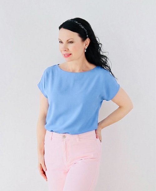 Dámské tričko nebesky modré — foto 1