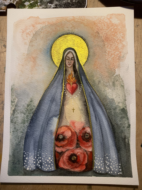 Madonka s máky