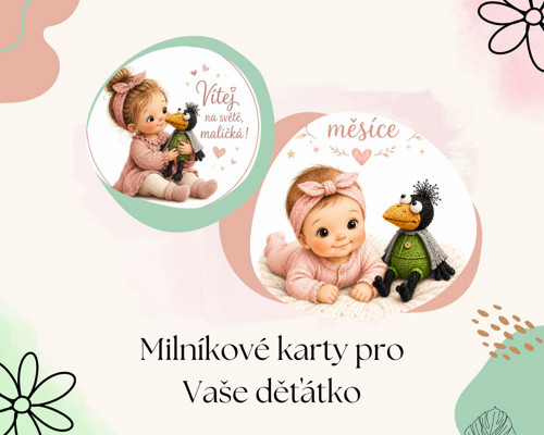 Milníkové karty PDF pro holčičku