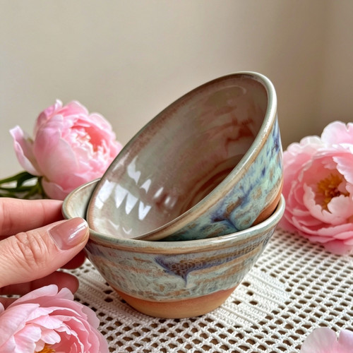 Set 2 kameninových mističek Peony