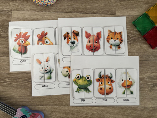 Pracovní list Mini Puzzle Farma