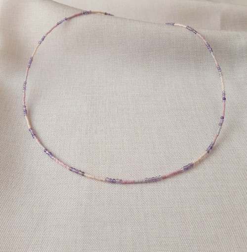 Choker Náhrdelník Ametyst S Miyuki Korálky