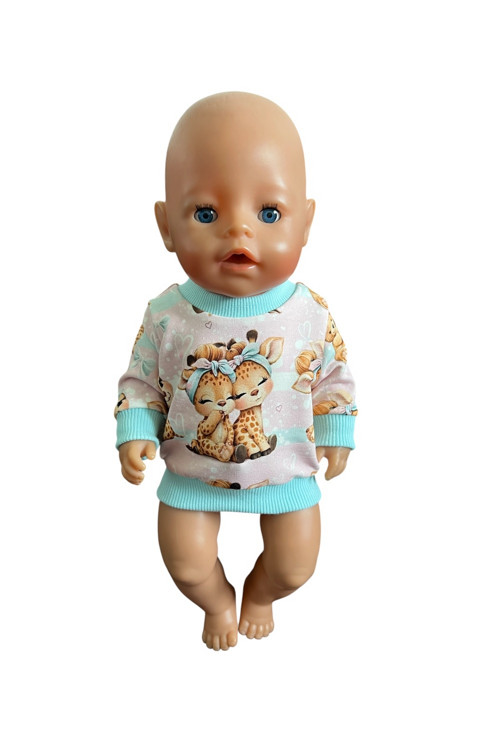 Mikina pre Baby Born 43 cm - žirafka