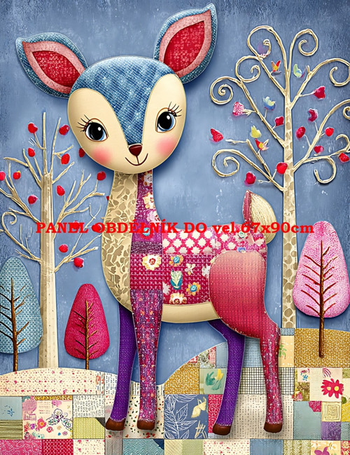 Bavlněný panel 7x10 cm