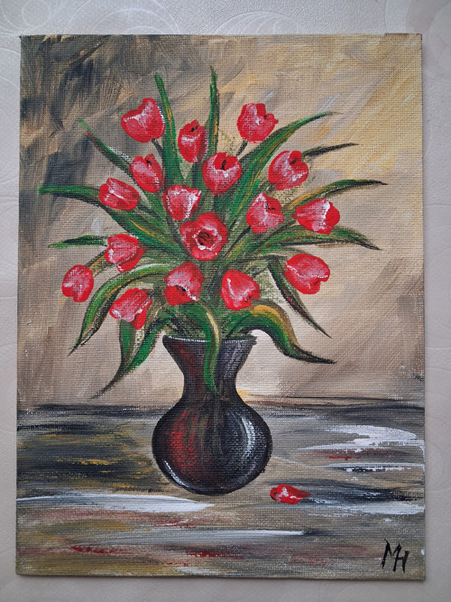 Obrázek - červené tulipány