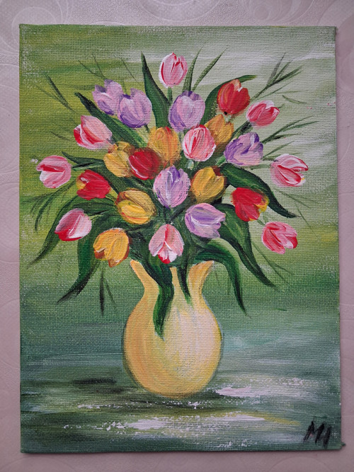 Obrázek - barevné tulipány