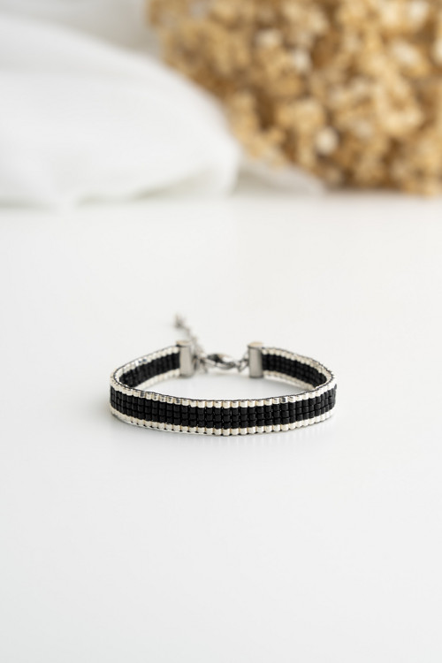 Náramek " Elegant Black Silver "