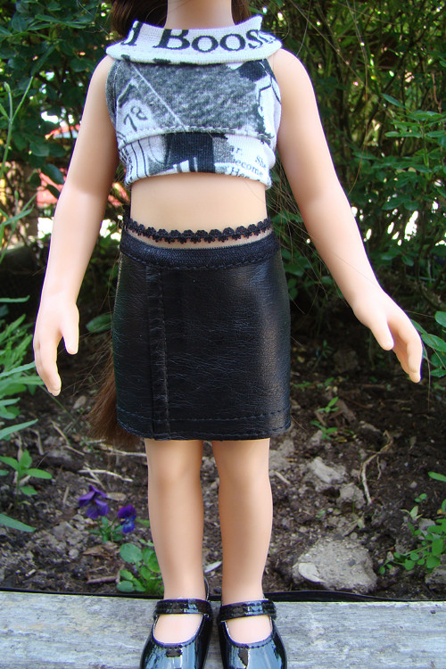 Paola Reina 32 cm - kožená sukýnka
