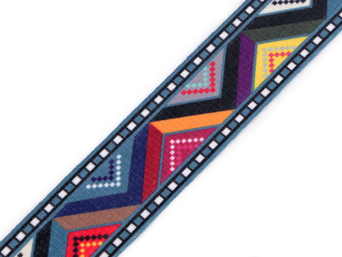 Oboustranný popruh šíře 38 mm (1m) - multikolor