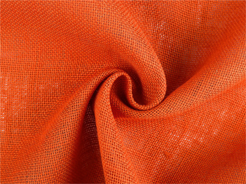 Přírodní lněná tkanina (10cm) - oranžová
