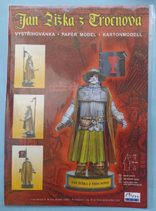 Papírová vystřihovánka Jan Žižka z Trocnova
