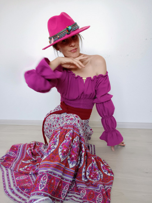 Růžová Sukně V Boho Stylu — foto 1
