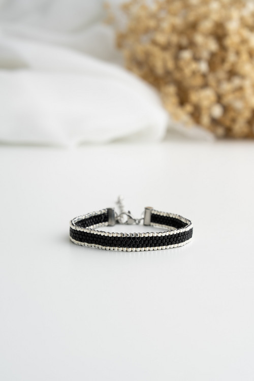Náramek "Elegant Black Silver"
