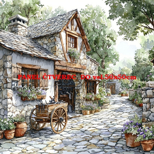 Bavlněný panel 10x10 cm