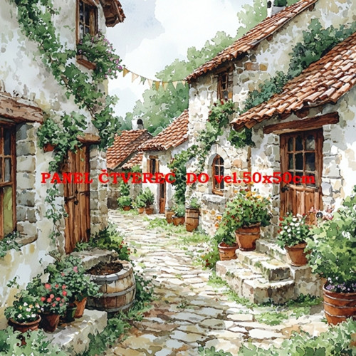 Bavlněný panel 10x10 cm