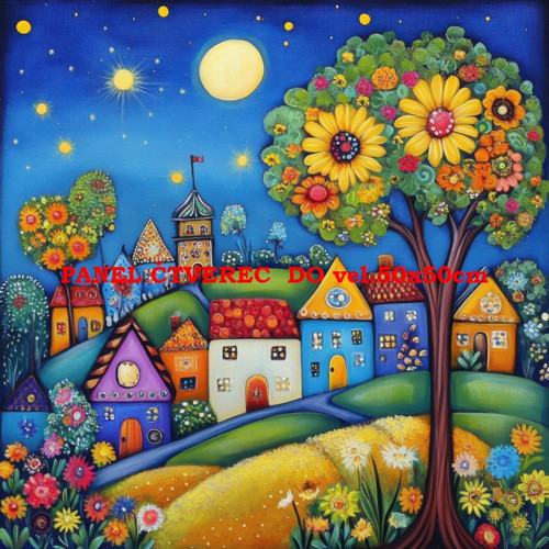 Bavlněný panel 10x10 cm