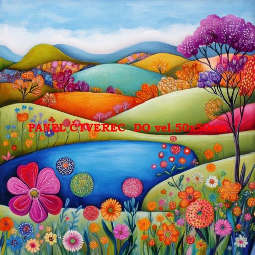 Bavlněný panel 10x10 cm