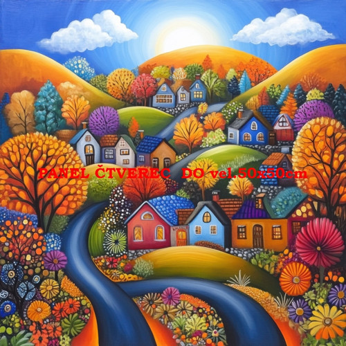 Bavlněný panel 10x10 cm
