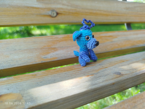 Handmade Amigurumi Dog Keychain 1,6
