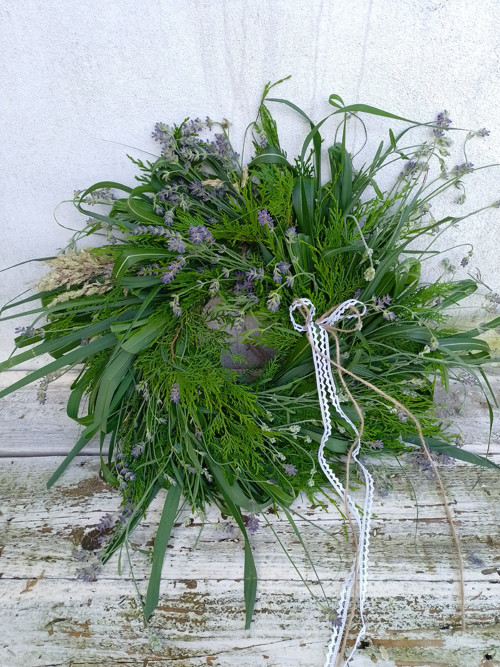 Letný lúčny veniec Čo záhrada dala 40/45cm
