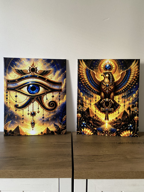 Set 2 obrazů na plátně. Egyptská mystika.