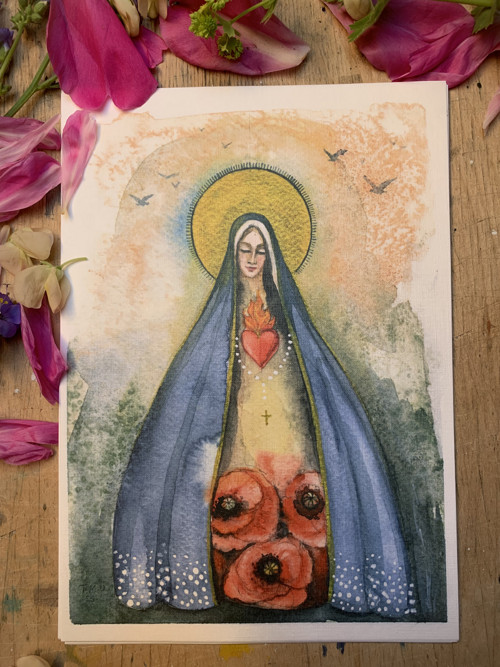 Madonka s máky A4