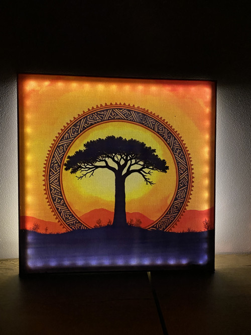 Světelný obraz | Strom života 50x50cm