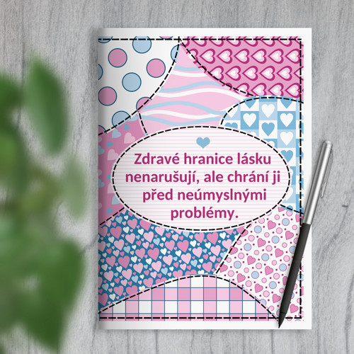 Zápisník little sewing - srdíčka