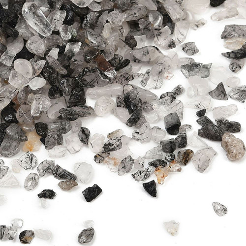 Křišťál s turmalínem, 2-8 mm (10 g)