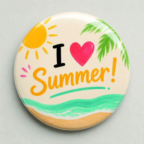Placka na léto: "I love Summer!"