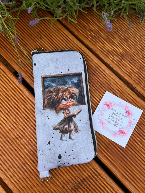 Pouzdro pro paní učitelku s děkovnou kartičkou