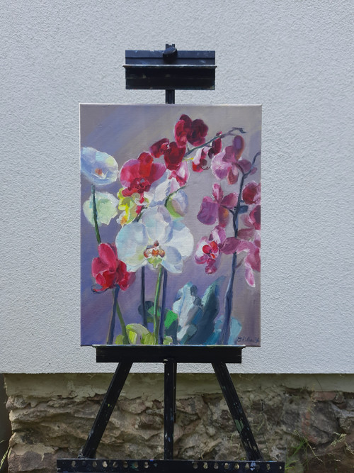 Olejobraz "Kouzlo orchidejí" - 30x40 cm