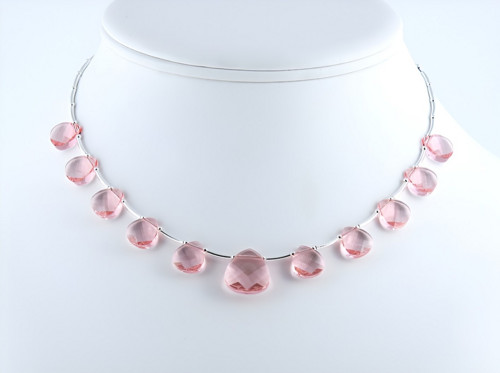 Náhrdelník s krystaly Swarovski - barva Light Rose