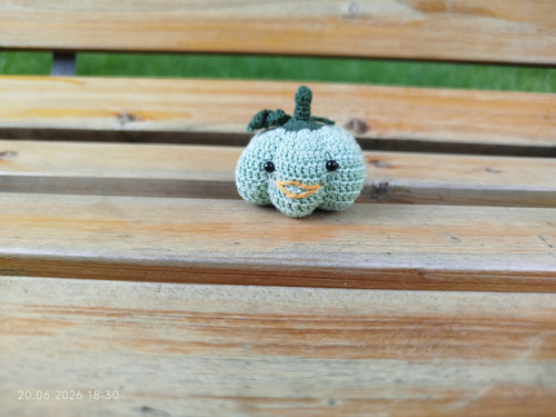 Handmade Amigurumi Pumpkin 2"