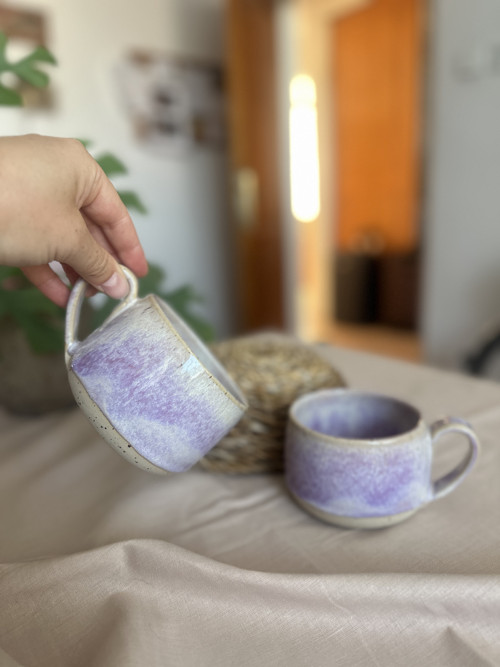 CUKROVÁ VATA, keramický hrnek s uchem, 400 ml